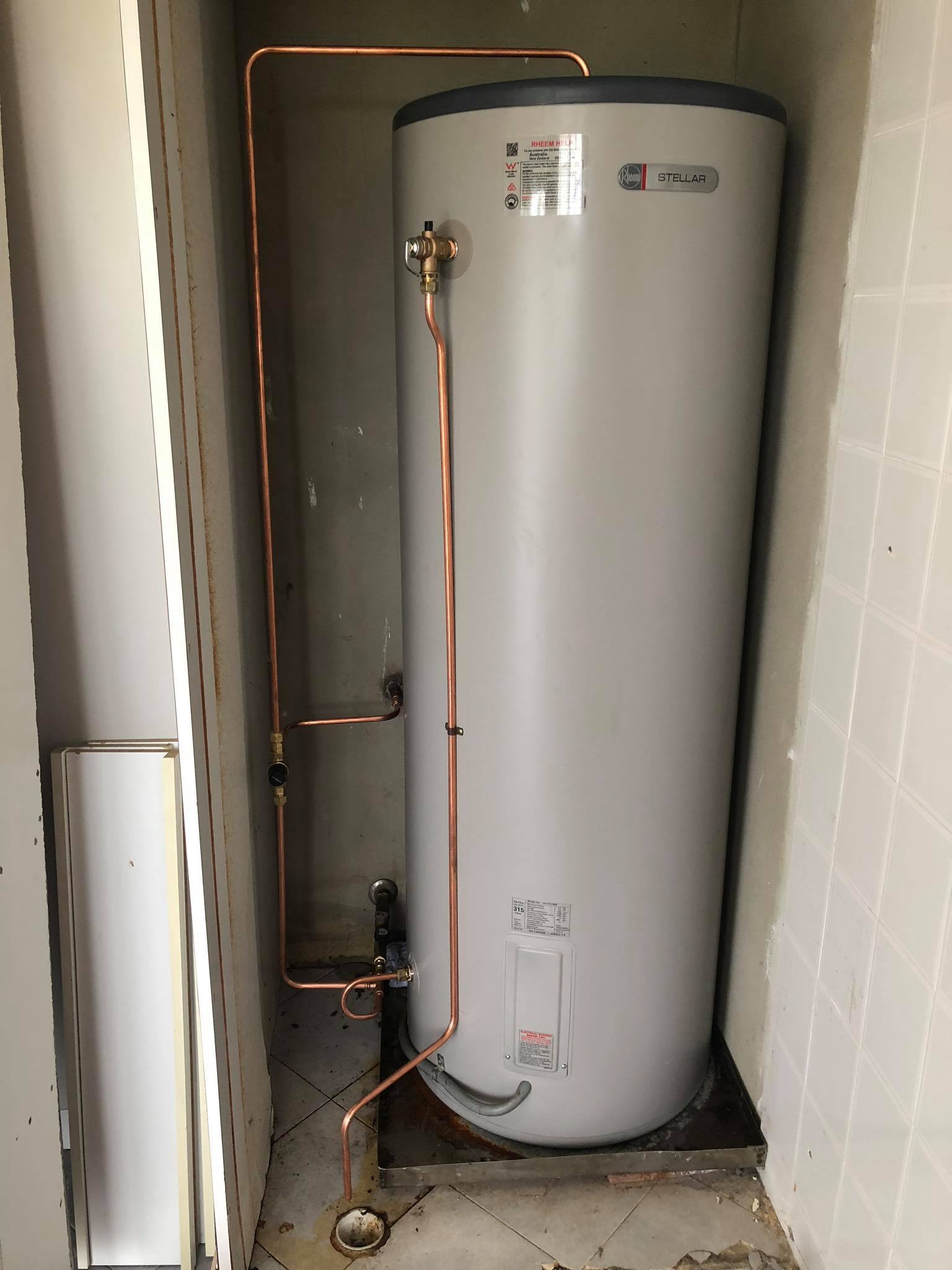 hot water heater system cylinder